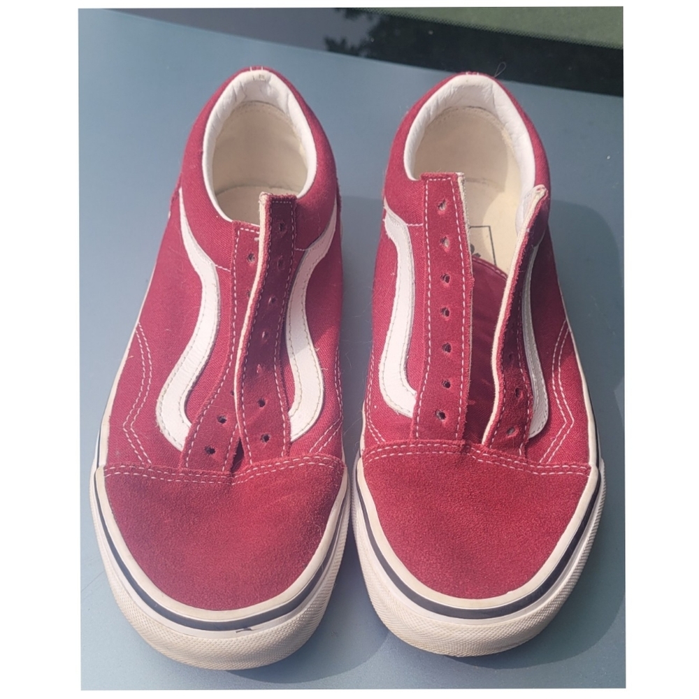 Vans Old Skool Burgundy Suede Shoes